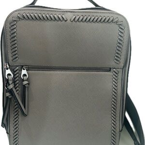 Calpak Charcoal Laptop Bag with Braided Details